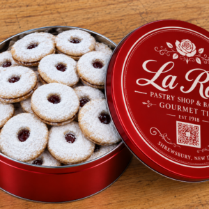 Raspberry Linzer Tart Cookie Tin